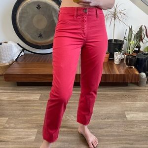 Joe’s Jeans red cropped pants